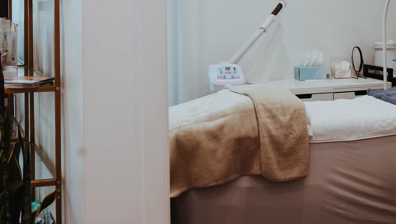 Lux Aesthetics By Sophie's tranquil treatment room in Narellan, New South Wales, AU, featuring a comfy spa bed.