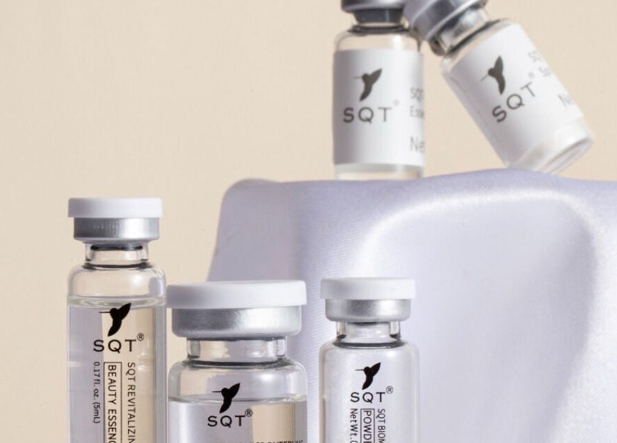 Beauty essence vials displayed elegantly at Lux Aesthetics By Sophie, Narellan, New South Wales, AU.