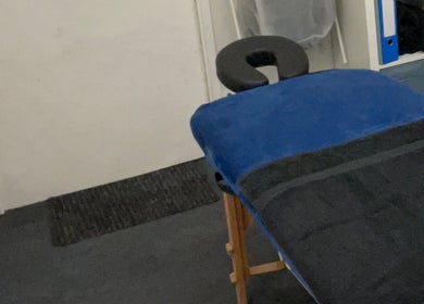 Peaceful massage room at Attiva Massage Therapy, Cardiff, Wales, GB with a relaxing massage table.
