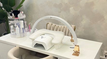 Nail care setup at Le Getaway by Lexx in Marigot, GP, showcasing premium salon tools and equipment.