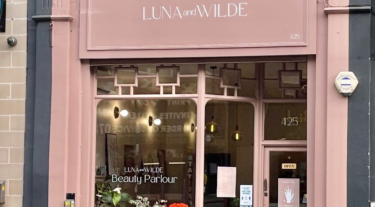 L&W Brixton | BIAB Nails & Brows entrance in London, England, GB showcasing elegant storefront design.