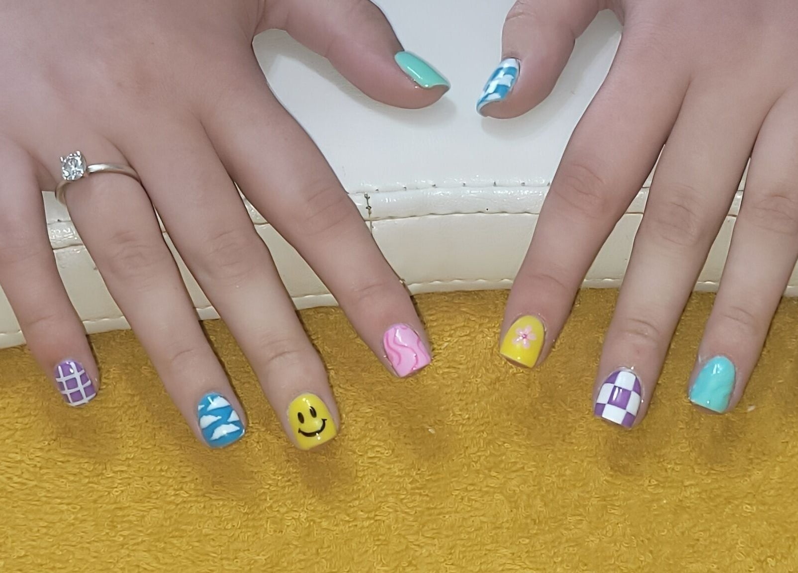 Colorful nail art at Pretoria East Forever Perfect Aesthetics & Permanent Make-up, Pretoria, Gauteng, ZA.