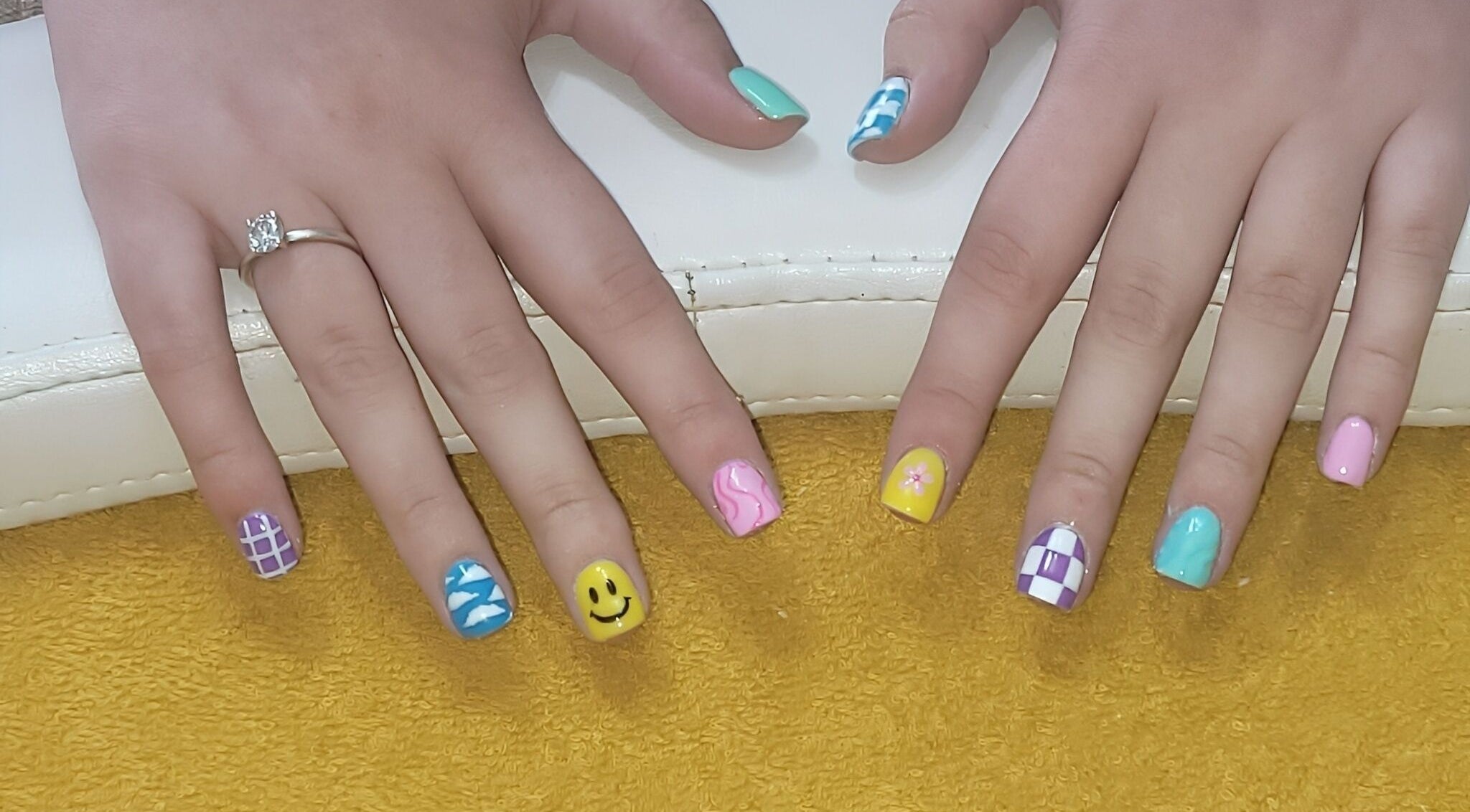 Colorful nail art at Pretoria East Forever Perfect Aesthetics & Permanent Make-up, Pretoria, Gauteng, ZA.