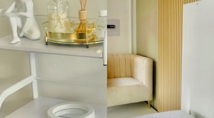 Tranquil corner at My Beauty Emporium, Centurion, Gauteng, ZA showcasing cozy seating and elegant decor.