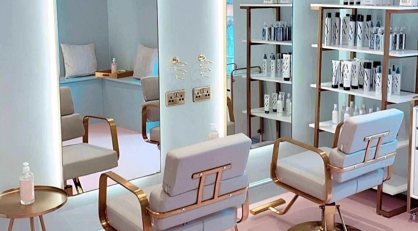 Chic interior at Liberty's Beauty - Glam By Polly Salon, Hemel Hempstead, England, GB showcasing plush seating.