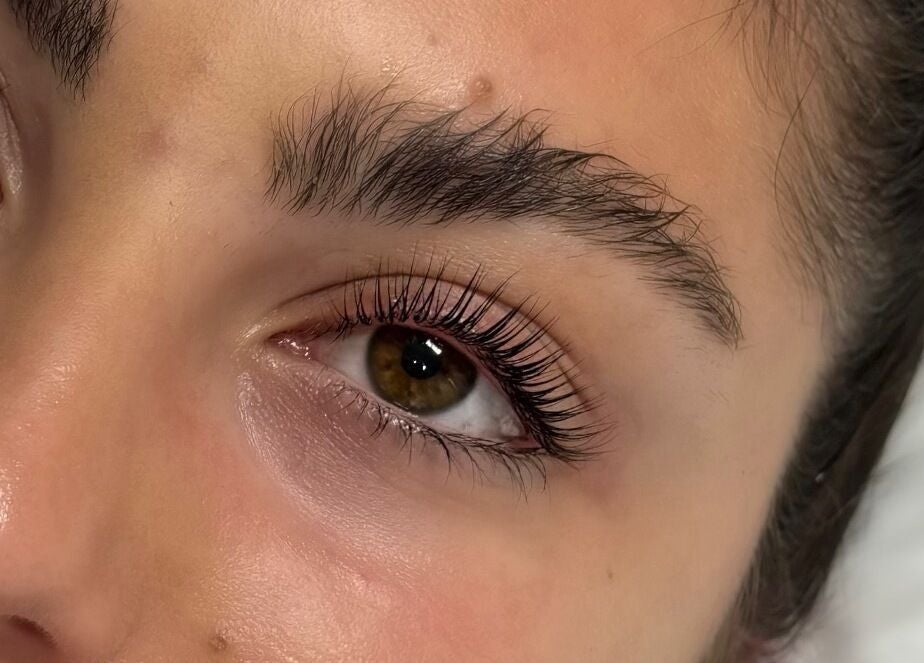 Close-up of expertly crafted lashes at Lashes by Danielle, Easton-in-gordano, England, GB.