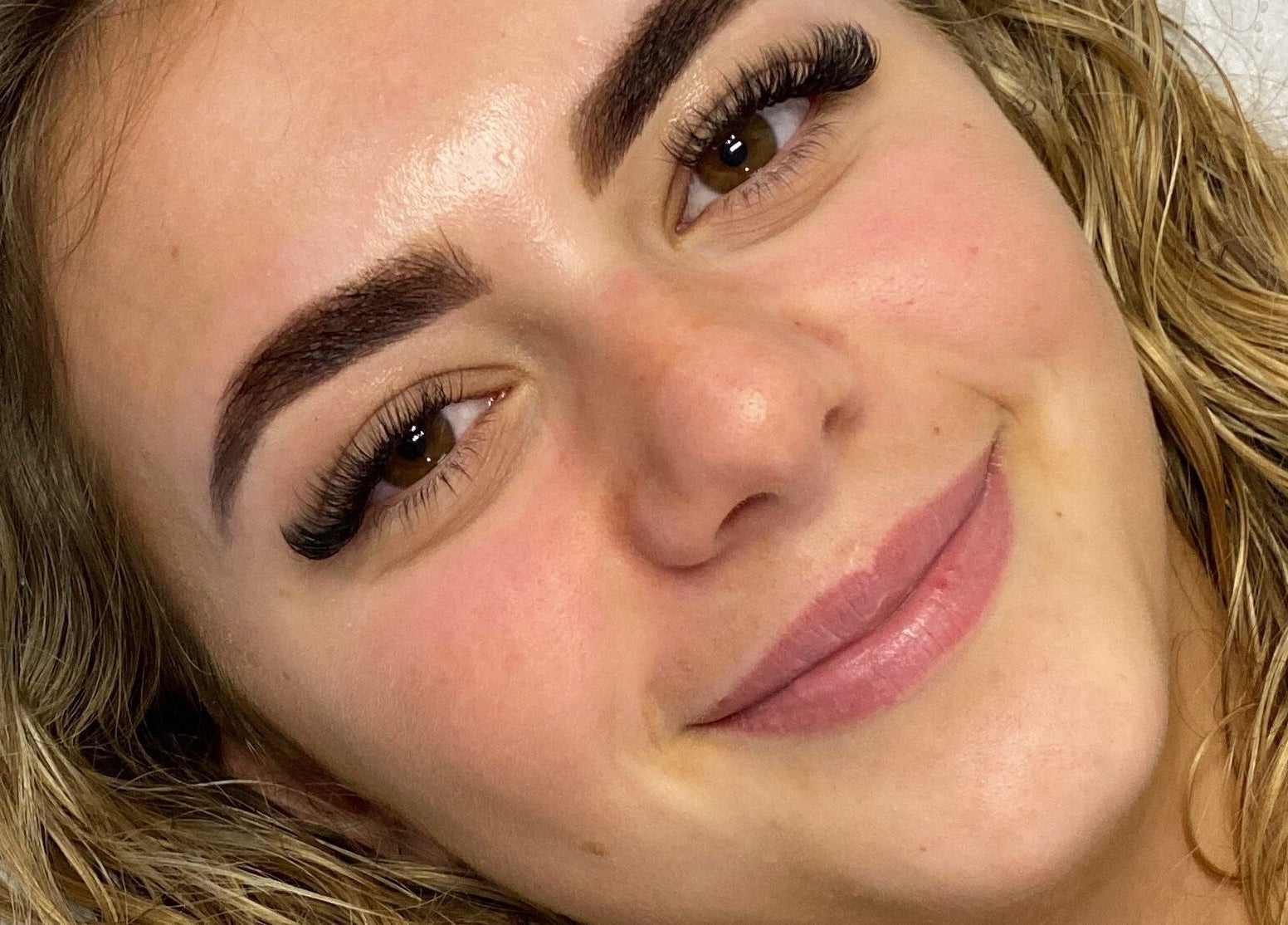 Client with lush lashes at Lashes by Danielle, Easton-in-gordano, England, GB, showcasing eyelash extension results.