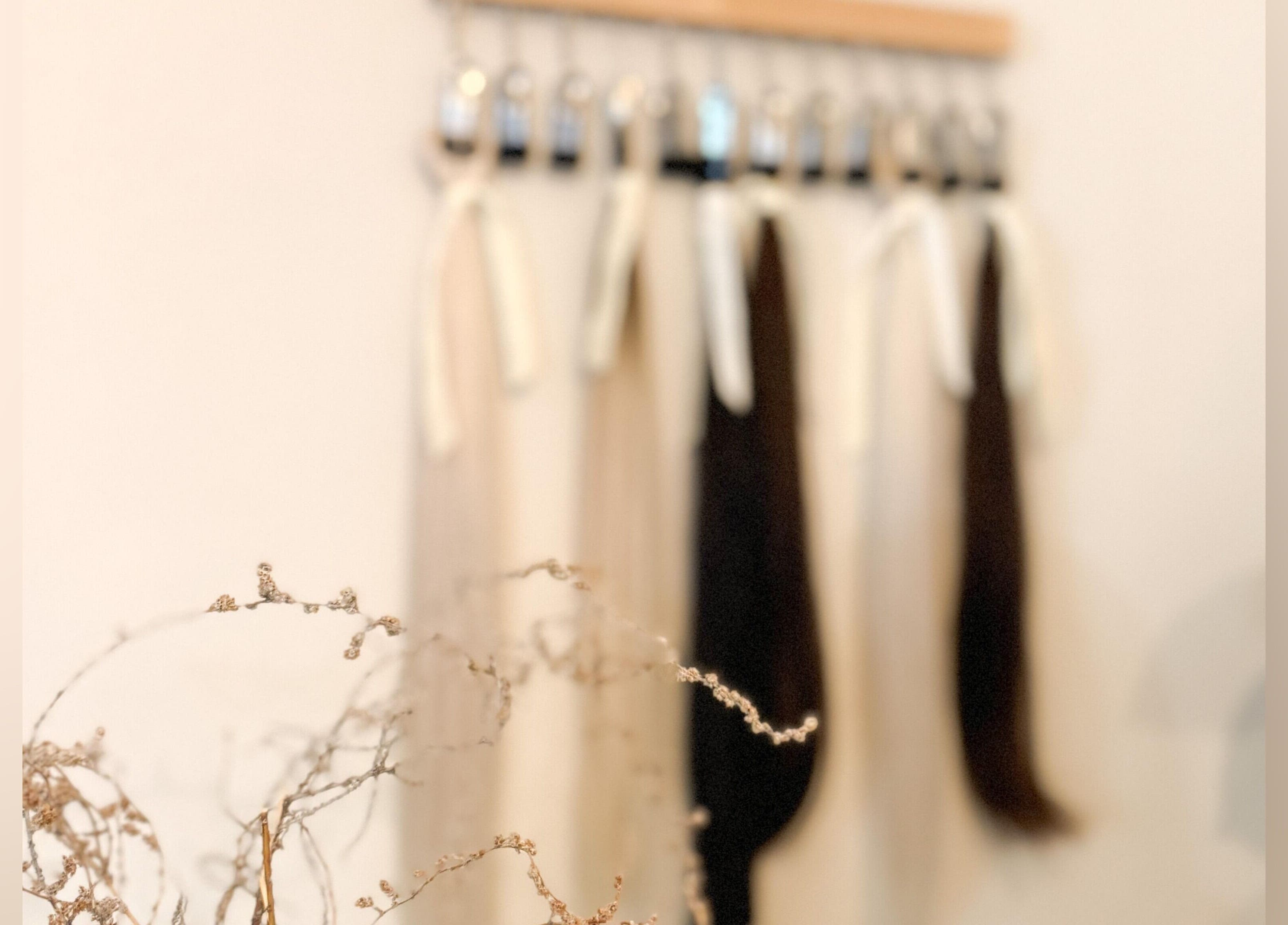 Soft drapes elegantly hang in Aesthetic Hair, Stellenbosch, Western Cape, ZA, enhancing the serene ambiance.