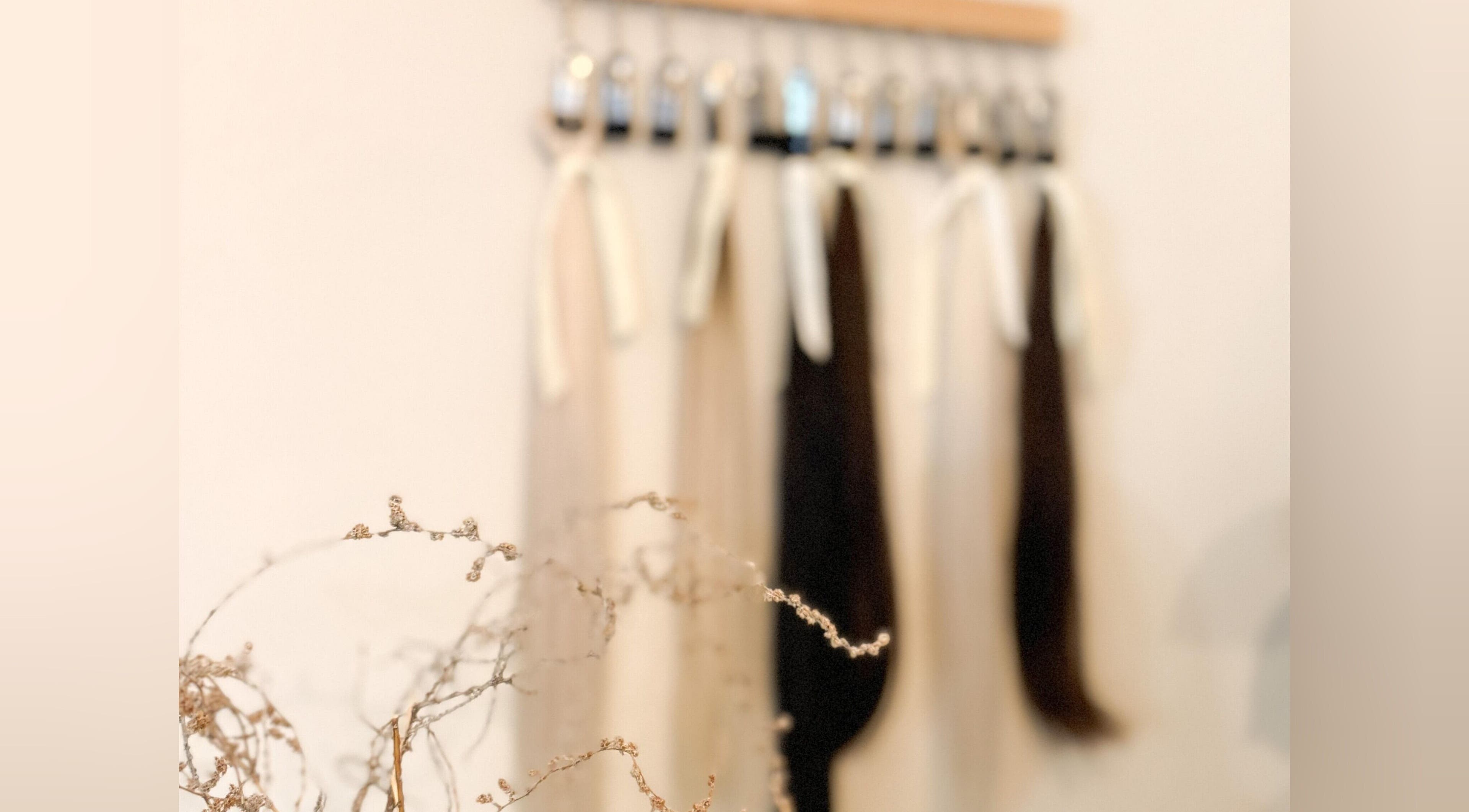 Soft drapes elegantly hang in Aesthetic Hair, Stellenbosch, Western Cape, ZA, enhancing the serene ambiance.