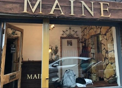 Exterior view of A.S.H Beauty at Maine Salon in Huddersfield, England, GB, showcasing rustic aesthetics.