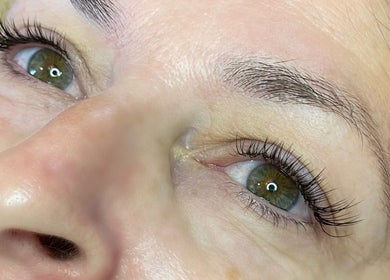 Close-up of lush lashes at Lashes at The Manor in Old Reynella, South Australia, AU.