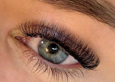 Close-up of lush eyelashes at Lashes at The Manor, Old Reynella, South Australia, AU.