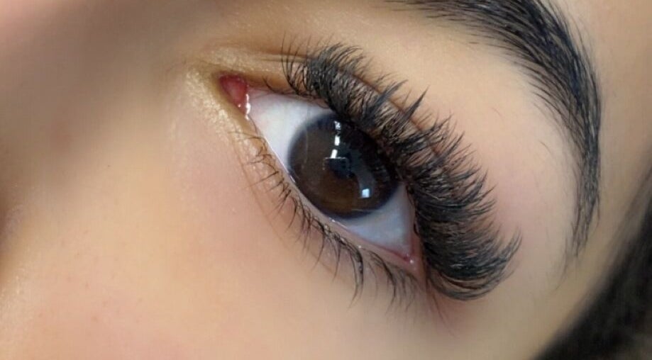 Close-up of expertly applied lashes at Lashes at The Manor, Old Reynella, South Australia, AU.