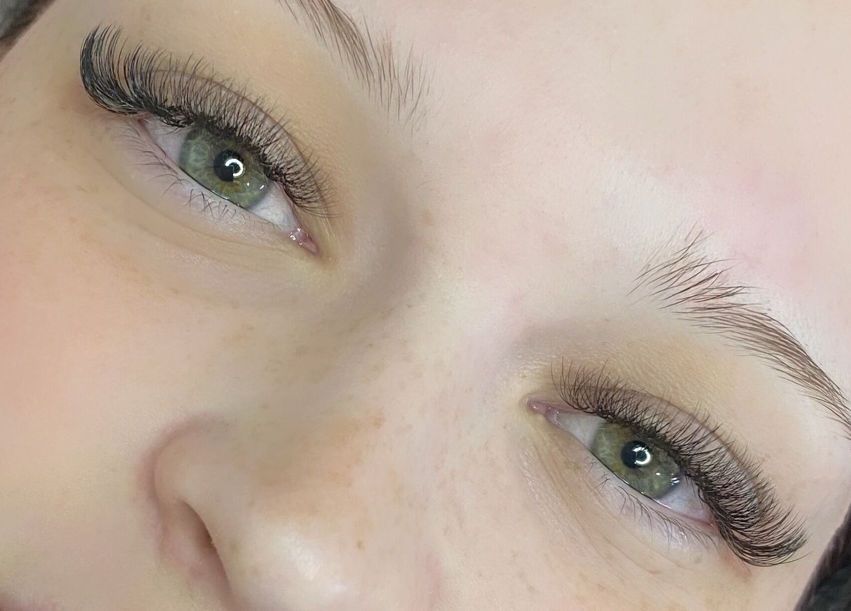 Close-up of eyelash extensions at Lashes at The Manor, Old Reynella, South Australia, AU.