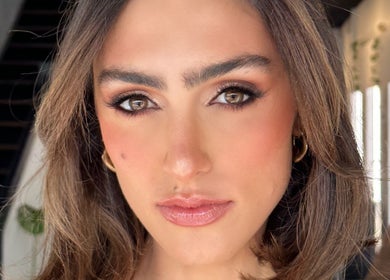 Close-up of a woman with flawless makeup at Mikaela Kathleen Ringwood, Melbourne, Victoria, AU.