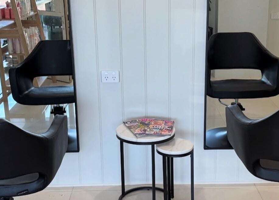 Modern salon chairs at Gemma Gracie Hair Artistry in Applecross, Western Australia, AU.