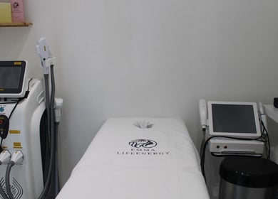 Advanced treatment room at Emma Lifeenergy In Milian London Beauty Salon, Beckenham, England, GB.