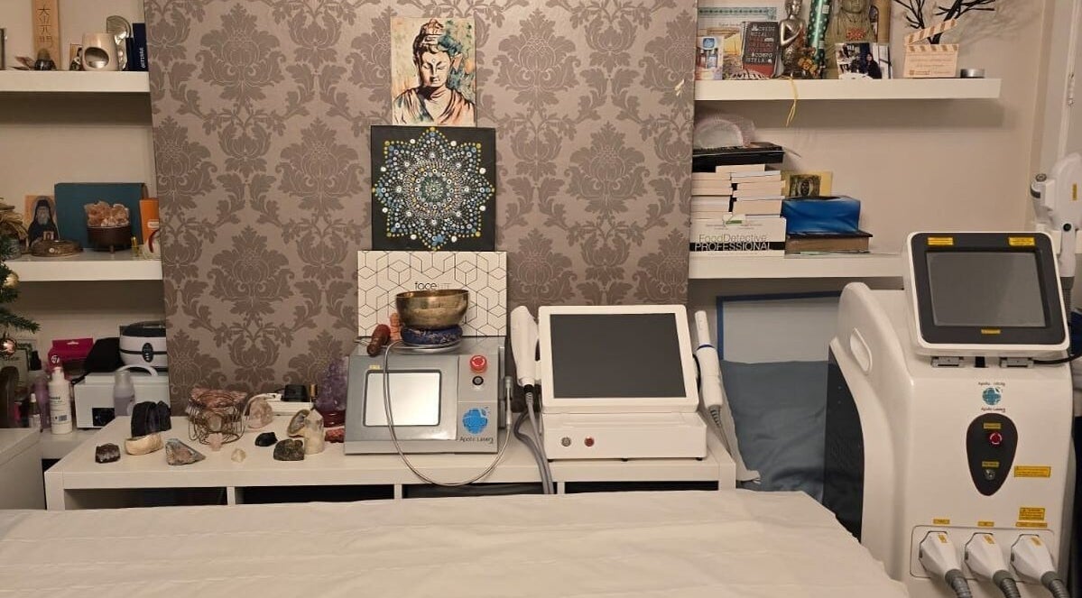 Modern aesthetic equipment at Emma Lifeenergy in Beckenham, England, GB, featuring calming decor.