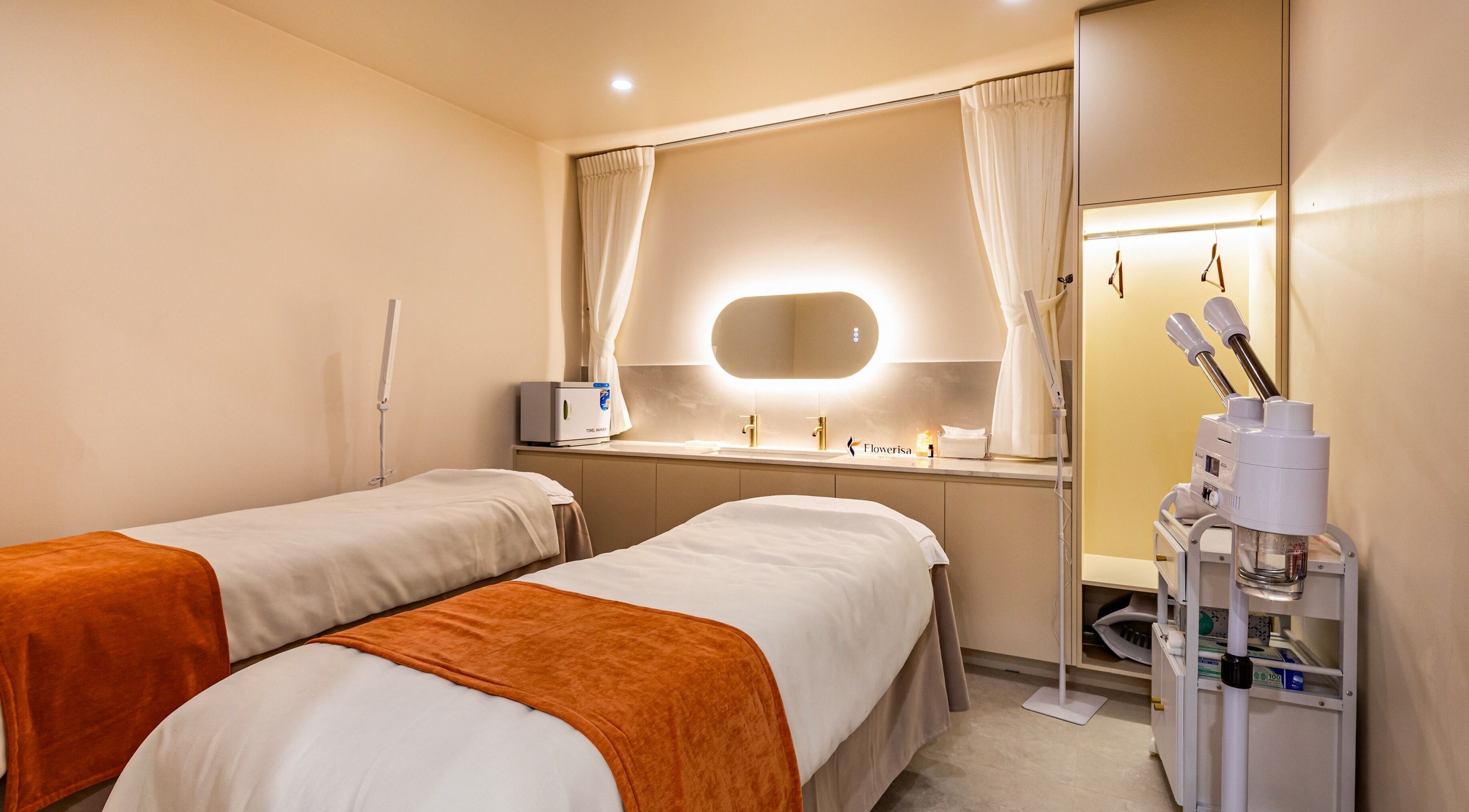 Relaxing treatment room at Flowerisa Skin Clinic Main Store, Macquarie Park, New South Wales, AU.