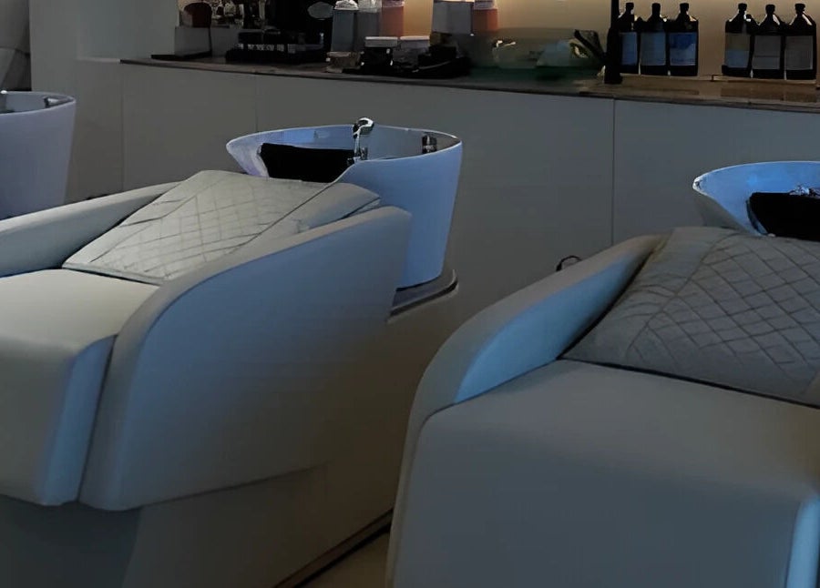 Chic wash stations at Billionhairs Lounge Beauty Salon in Doha, Doha Municipality, QA enhancing guest relaxation.