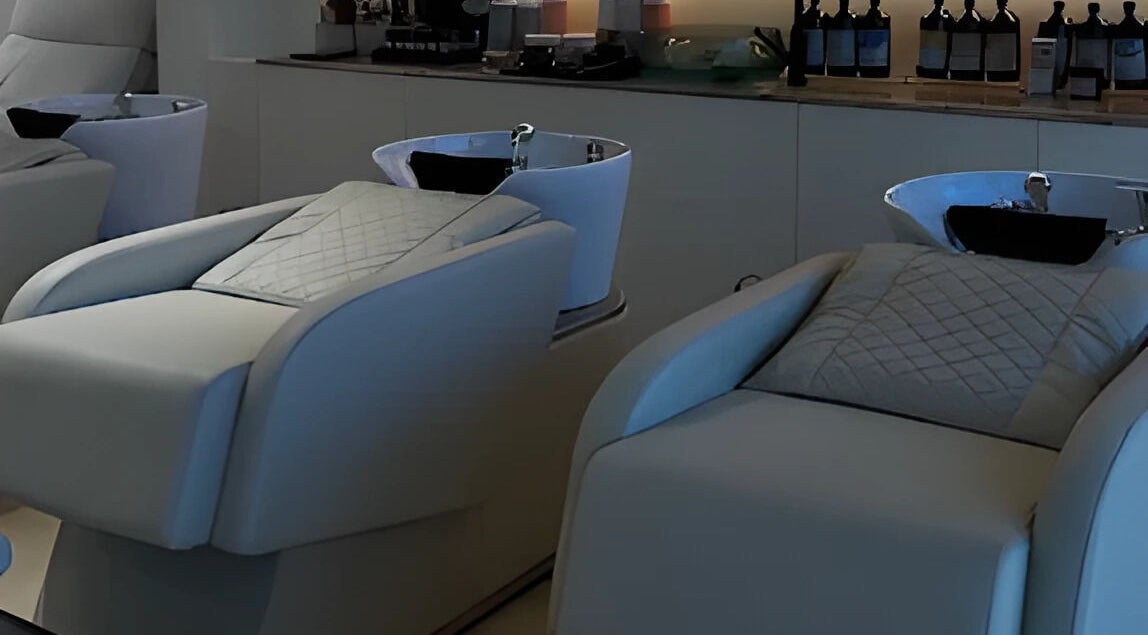 Chic wash stations at Billionhairs Lounge Beauty Salon in Doha, Doha Municipality, QA enhancing guest relaxation.