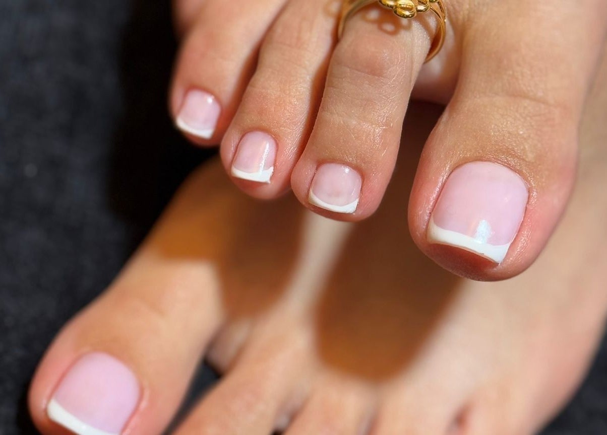 Elegant pedicure at Billionhairs Lounge Beauty Salon in Doha, Doha Municipality, QA. Perfectly groomed toenails.
