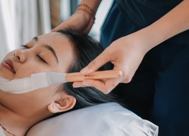 Relaxing facial treatment at ZIN SPA Canggu, Bali, Bali, ID showcasing serene beauty care.