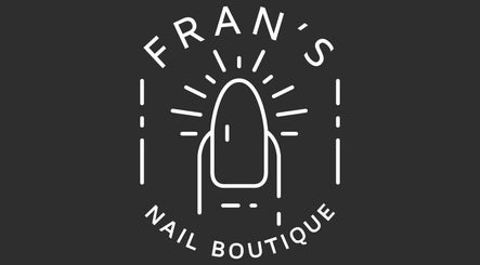 Logo of Fran’s Nail Boutique in Il-mosta, MT. Features a stylish nail design in monochrome.