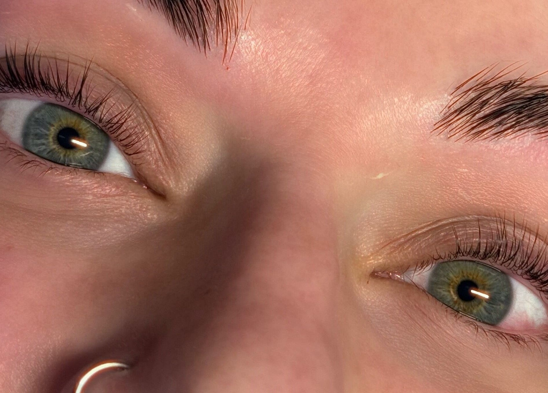 Close-up of expertly styled eyelashes at The Studio by Sian, Whitehaven, England, GB.