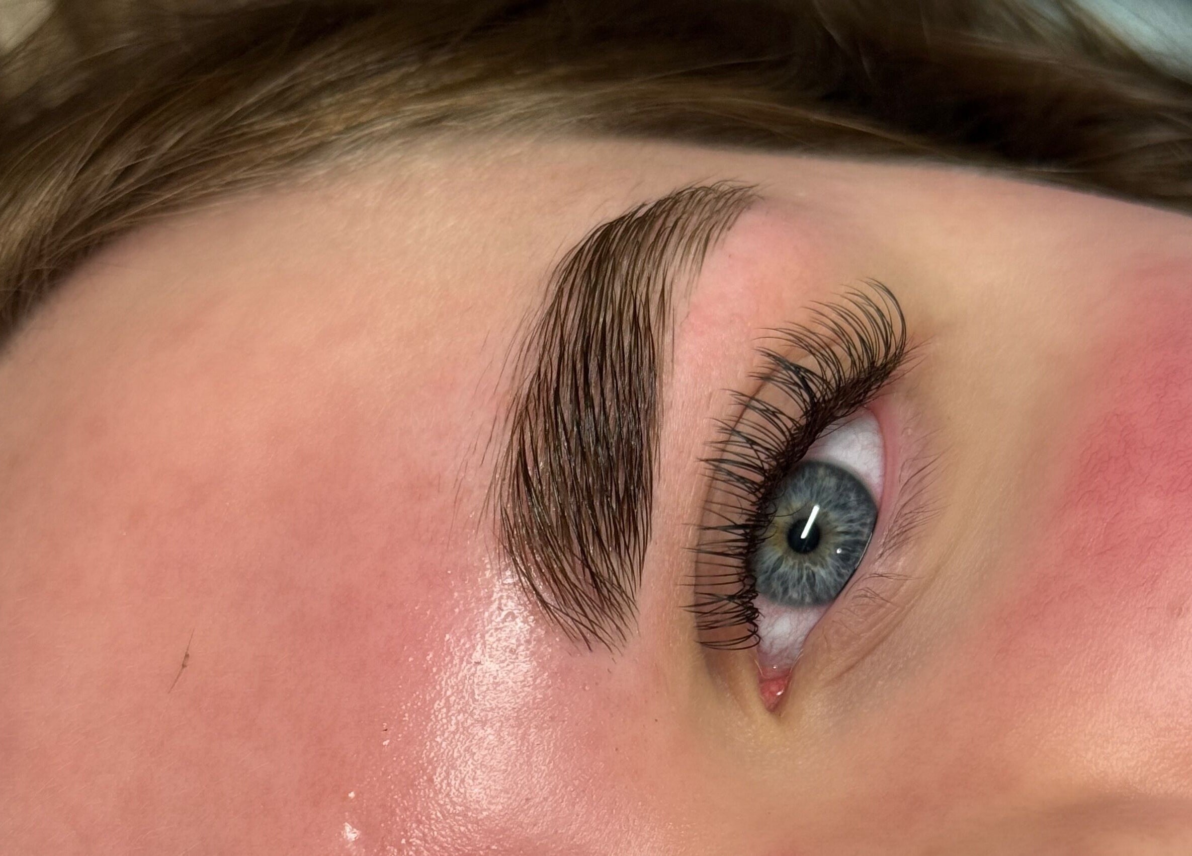 Close-up of styled lashes at The Studio by Sian in Whitehaven, England, GB, showcasing expert beauty care.