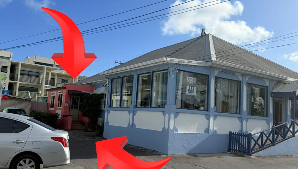 Exterior of Chrysalis Studio & Academy in Bridgetown, Christ Church, BB, showcasing the cozy pink entrance.