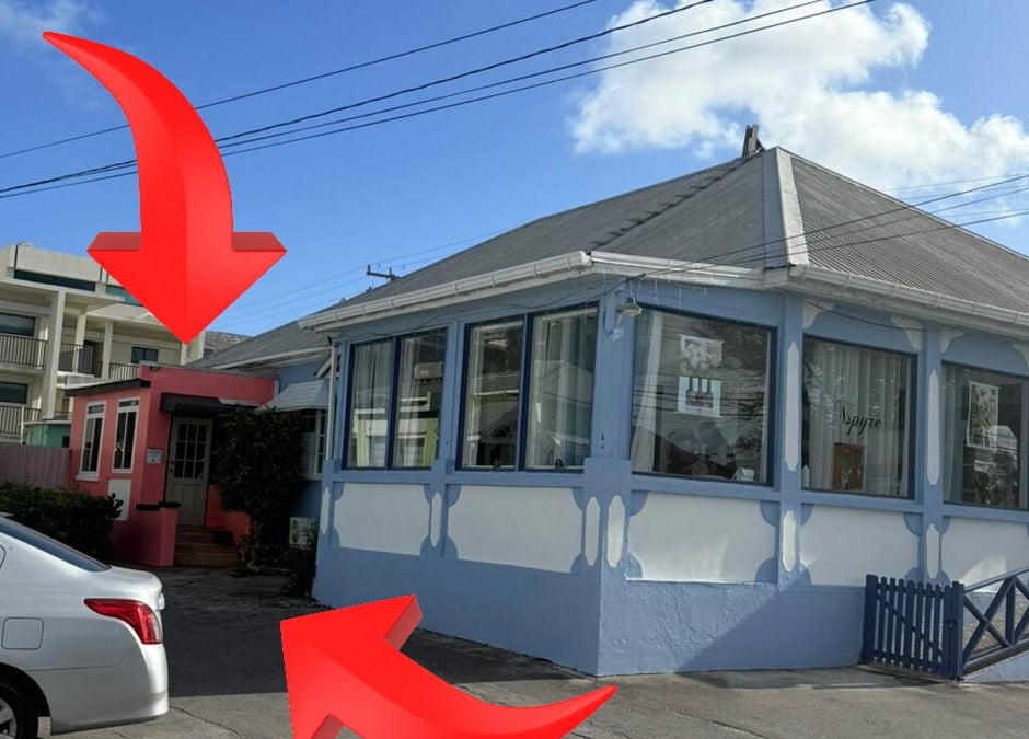 Exterior of Chrysalis Studio & Academy in Bridgetown, Christ Church, BB, showcasing the cozy pink entrance.