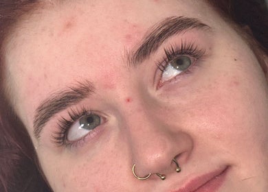 Close-up of radiant eyes and lashes at Beauty By Poppy Marina in Bury, England, GB.