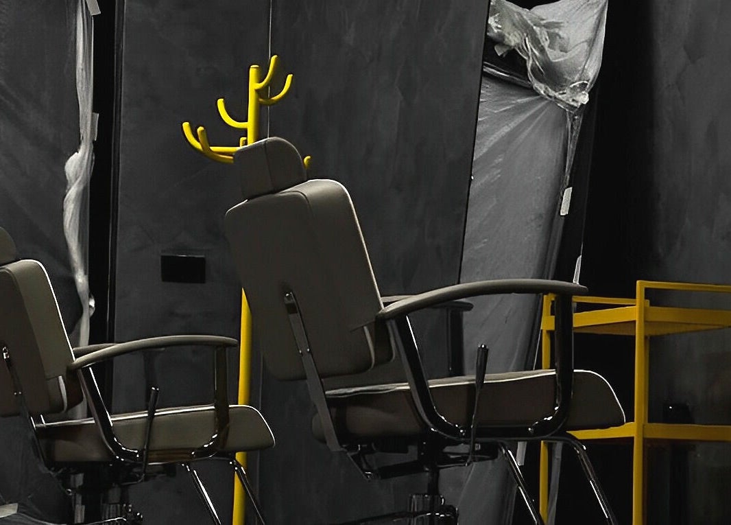 Modern salon chairs in Studio Exit, Plovdiv, Plovdiv, BG, highlighting sleek design and comfort.