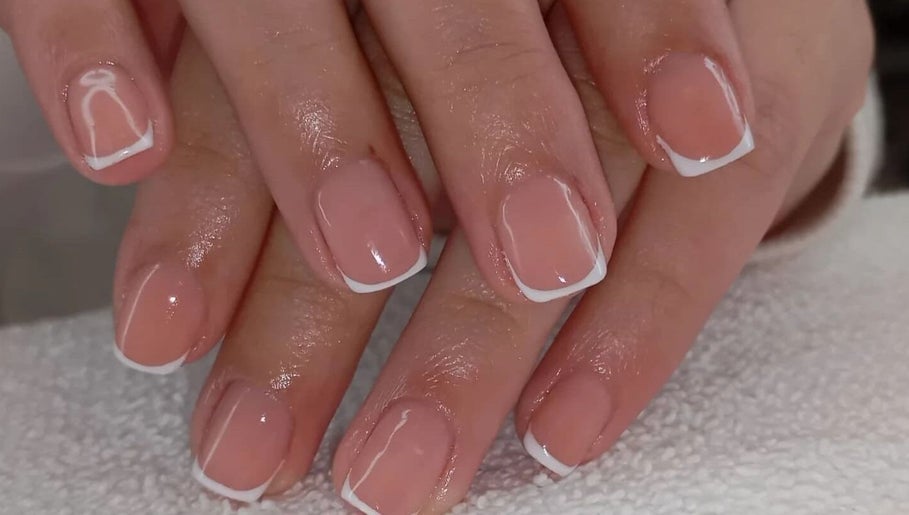 Elegant nails with French tips at Nails by Dareth, Pretty Woman Luxurious Spa, George Town, George Town, KY.