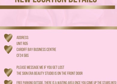 New address details for Millie Grace Beauty in Cardiff, Wales, GB. Located at Cardiff Bay Business Centre.