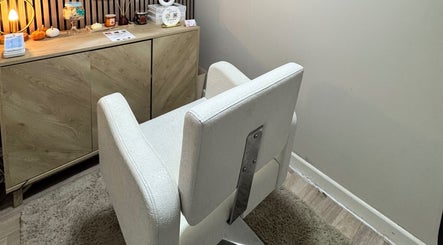 Relaxing chair in Millie Grace Beauty salon, Barry, Wales, GB, creating a calming atmosphere.