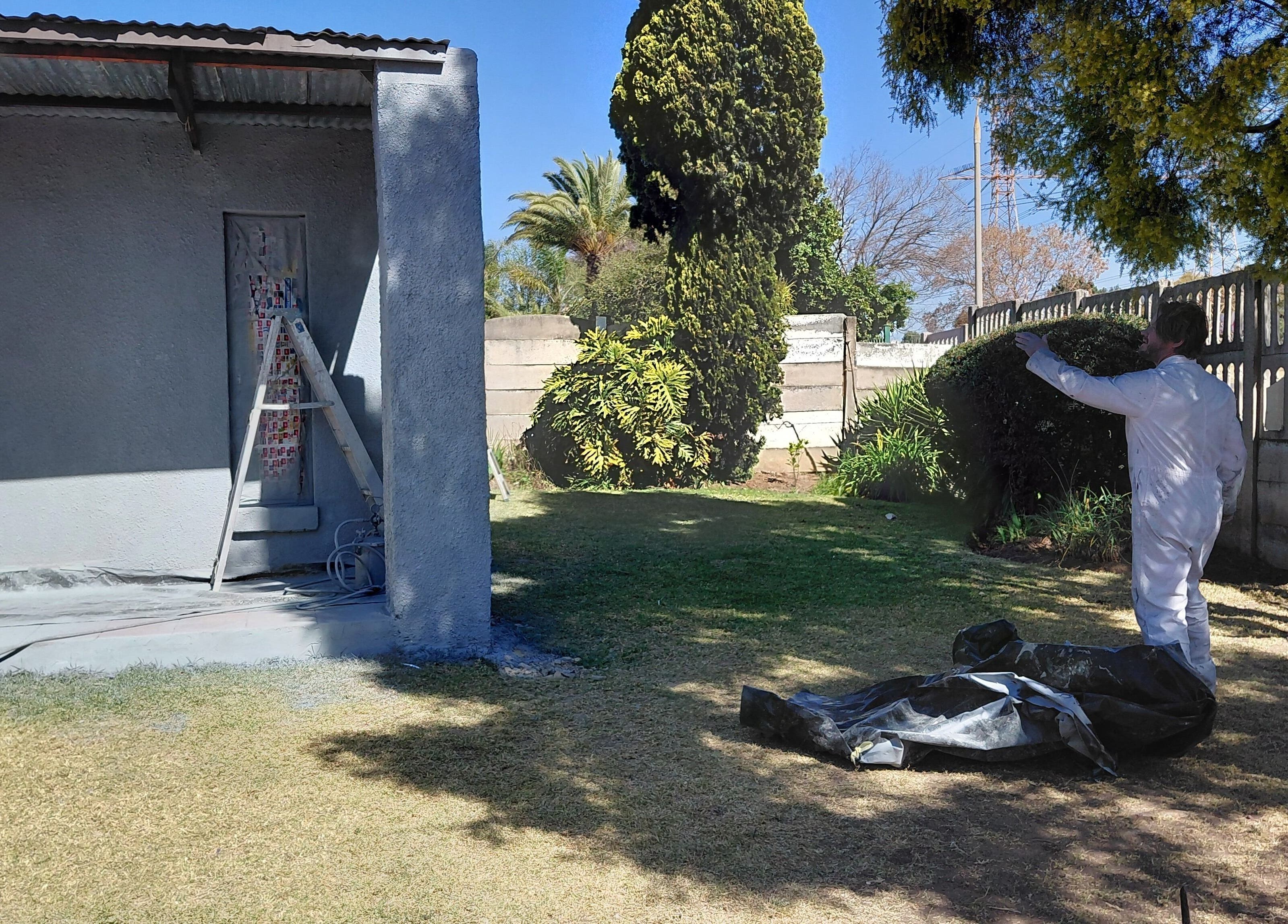 Outdoor area at Damour Nails and Beauty in Kempton Park, Gauteng, ZA with a serene garden setting.