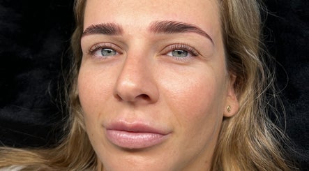 Close-up of enhanced brows at The Lab Studio, Randwick, New South Wales, AU.