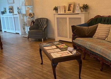 Cozy lounge area at Movement Clinics Leicester, featuring elegant seating and decor in Leicester, England, GB.