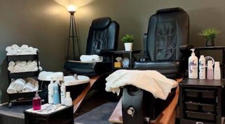 Relaxing pedicure chairs at Drift Spa @Elk Ridge, Elk Ridge, Saskatchewan, CA, offering ultimate comfort and care.
