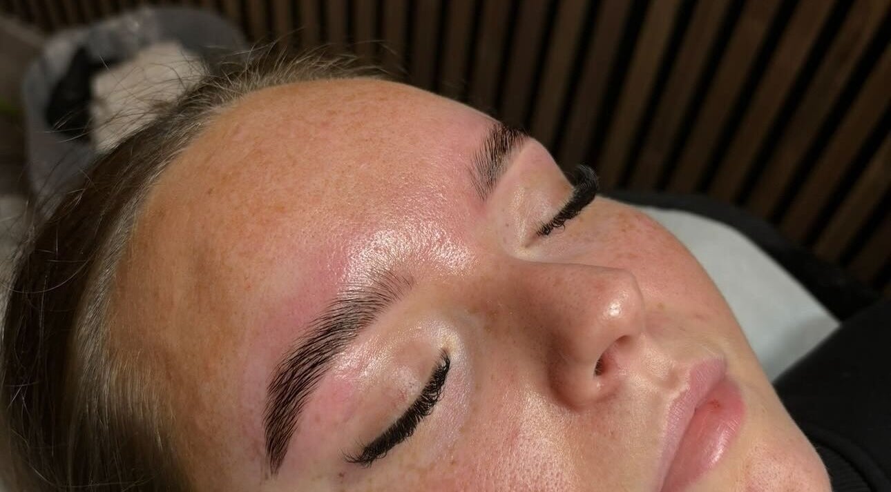 Eyebrow treatment at byzayleigh, Hinckley, England, GB showcasing perfect arches and smooth skin.