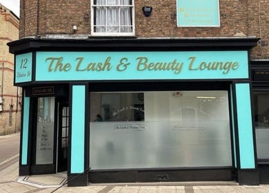 Main entrance of The Lash & Beauty Lounge by Carlene at Wisbech, England, GB.