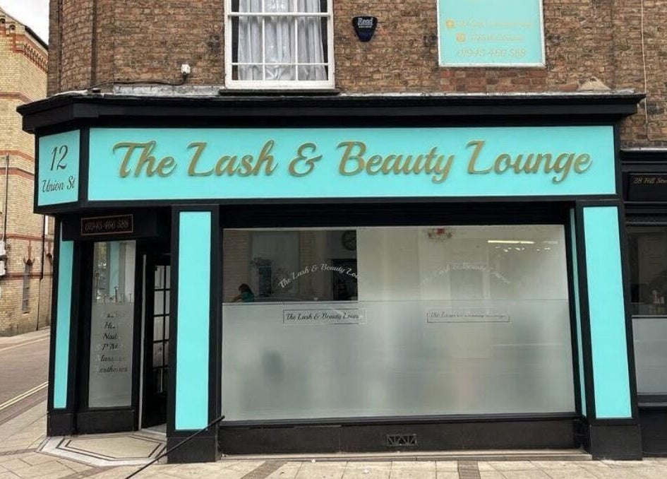 Main entrance of The Lash & Beauty Lounge by Carlene at Wisbech, England, GB.
