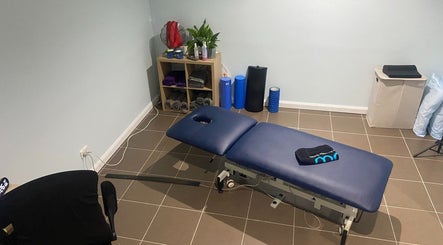 Relaxing massage room at Mary Metcalfe NeuroMuscular Massage, Warwick, Queensland, AU, featuring a comfortable treatment table.