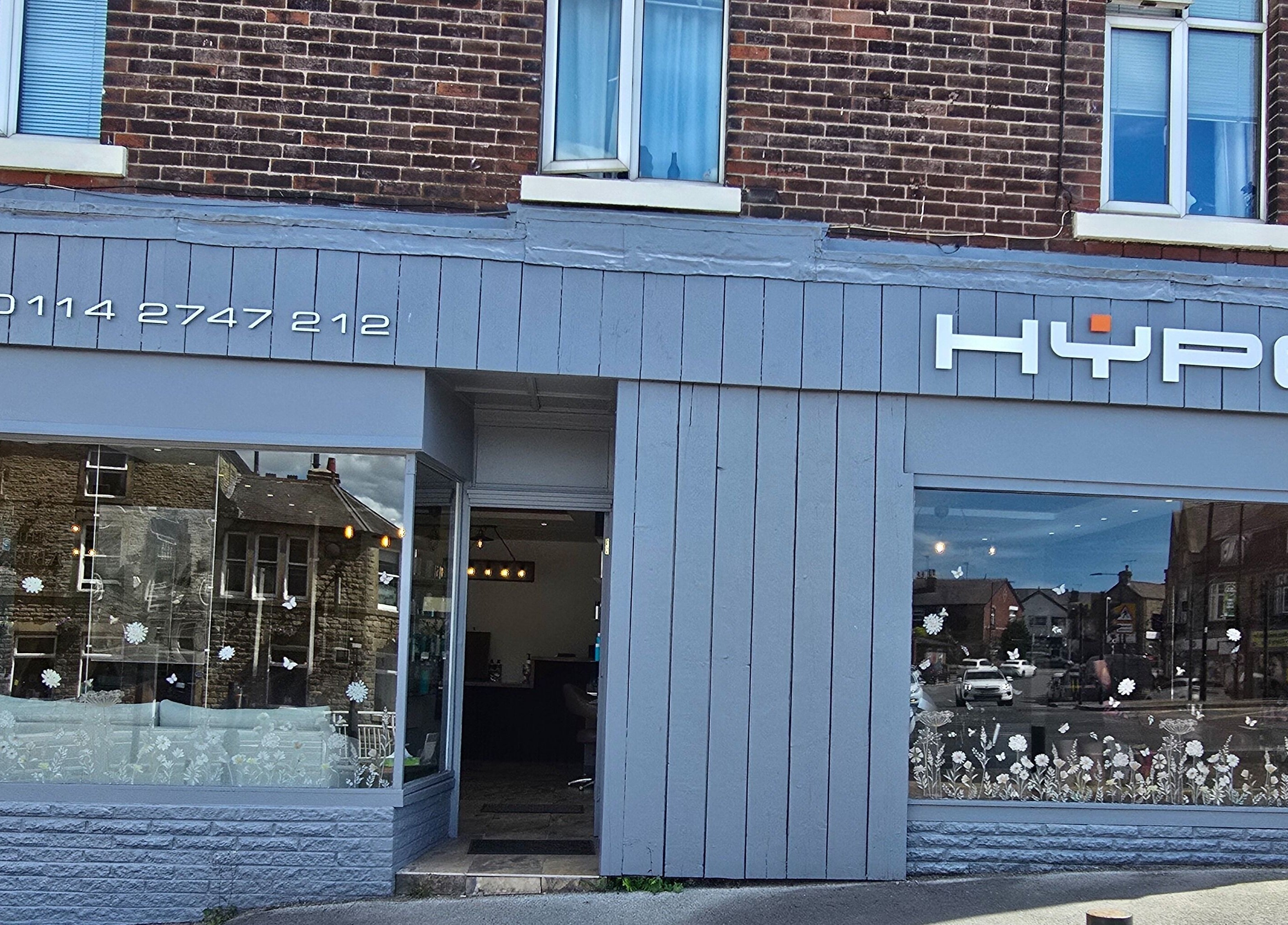 Front view of Hype Woodseats, a beauty venue in Sheffield, England, GB, showcasing its stylish exterior.