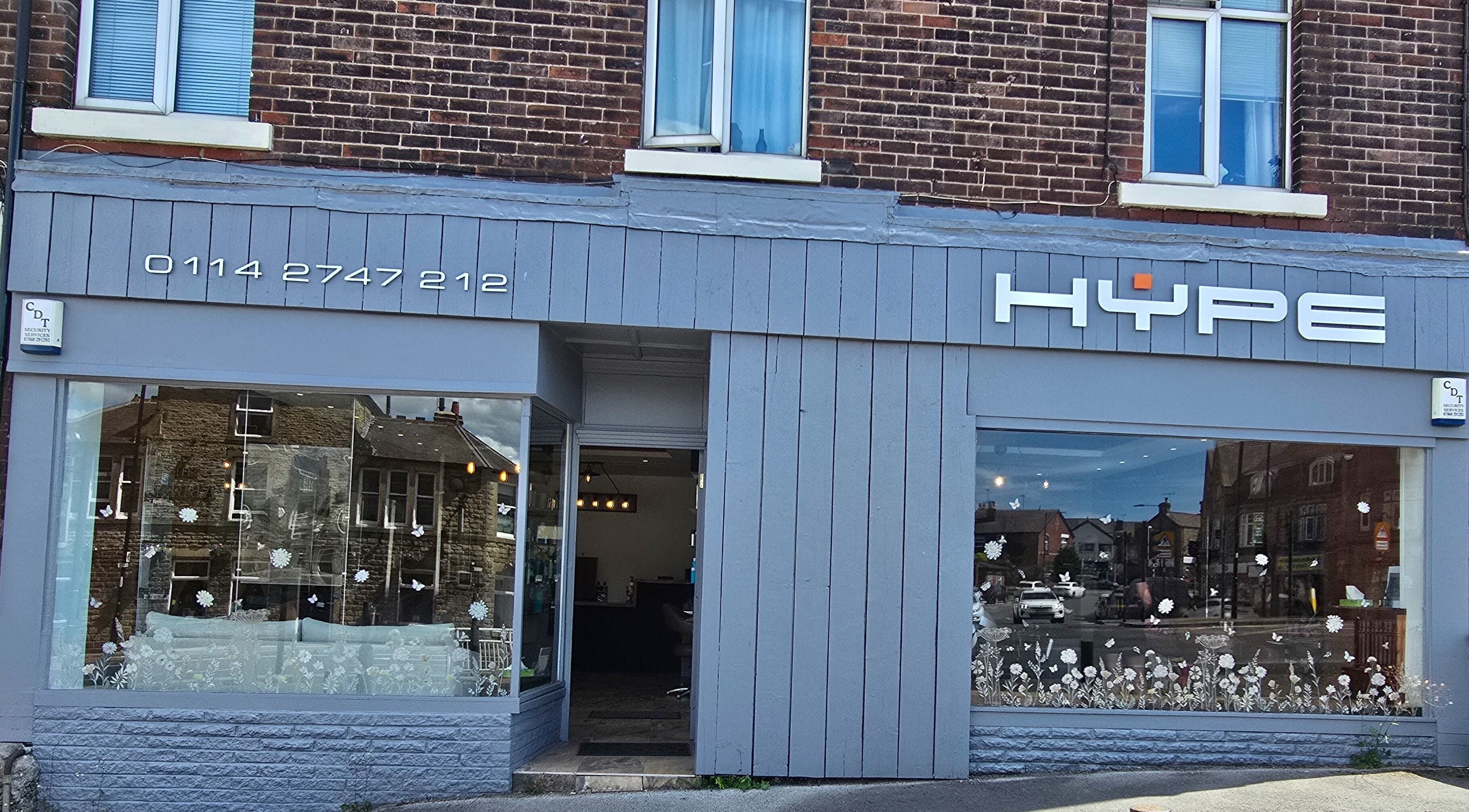 Front view of Hype Woodseats, a beauty venue in Sheffield, England, GB, showcasing its stylish exterior.