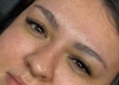 Close-up of eyelash extensions at Lash + Headspa Suite, Fort Erie, Ontario, CA, showcasing flawless beauty.
