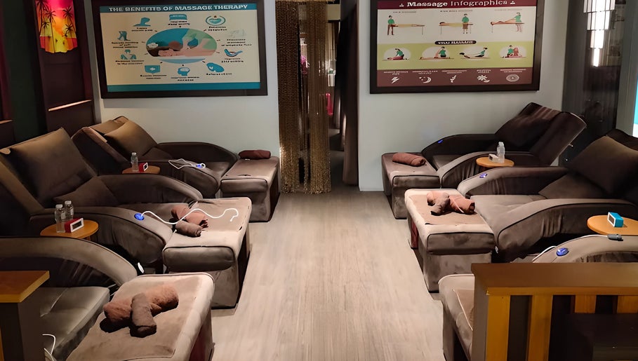 Plush massage chairs at SPA ANYTIME AROMA in Kuala Lumpur, Wilayah Persekutuan Kuala Lumpur, MY.
