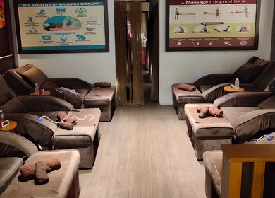 Plush massage chairs at SPA ANYTIME AROMA in Kuala Lumpur, Wilayah Persekutuan Kuala Lumpur, MY.